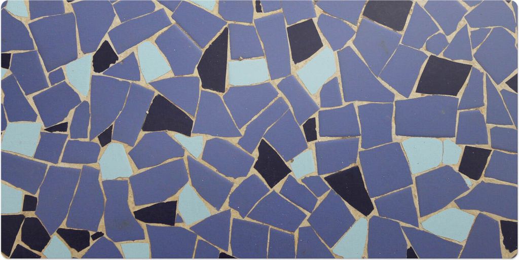 Geometrisches Mosaik– Schreibtischunterlage – Schreibtisch Tischunterlage – 100x50 cm – Unterlage Groß Schreibtischmatte