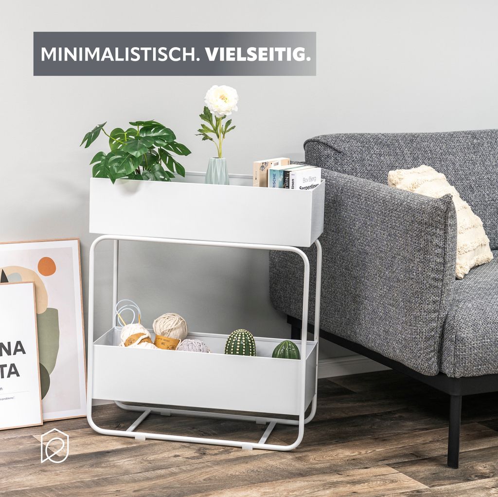eluno Pflanzenständer, Multifunktionsregal mit 2 Ablagen, Produktbild 4