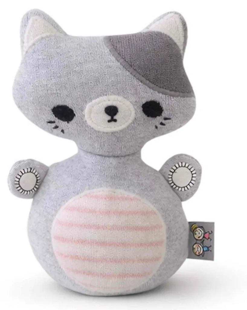 Culbuto Chaton Bébé Gris 18 cm Sevira Kids - Stimuler l'Éveil et le Jeu