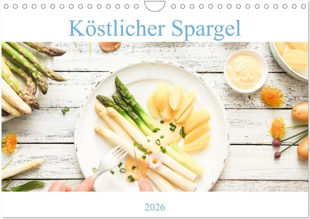 Köstlicher Spargel (Wandkalender 2026 DIN A4 quer), CALVENDO Monatskalender