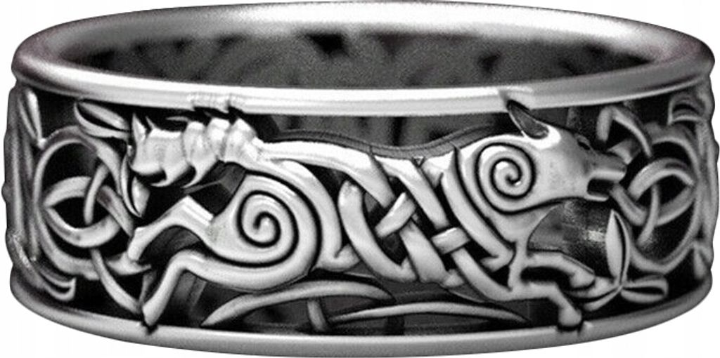 Anello con sigillo vichingo lupo nordico RUNA 148 Immagine del prodotto 