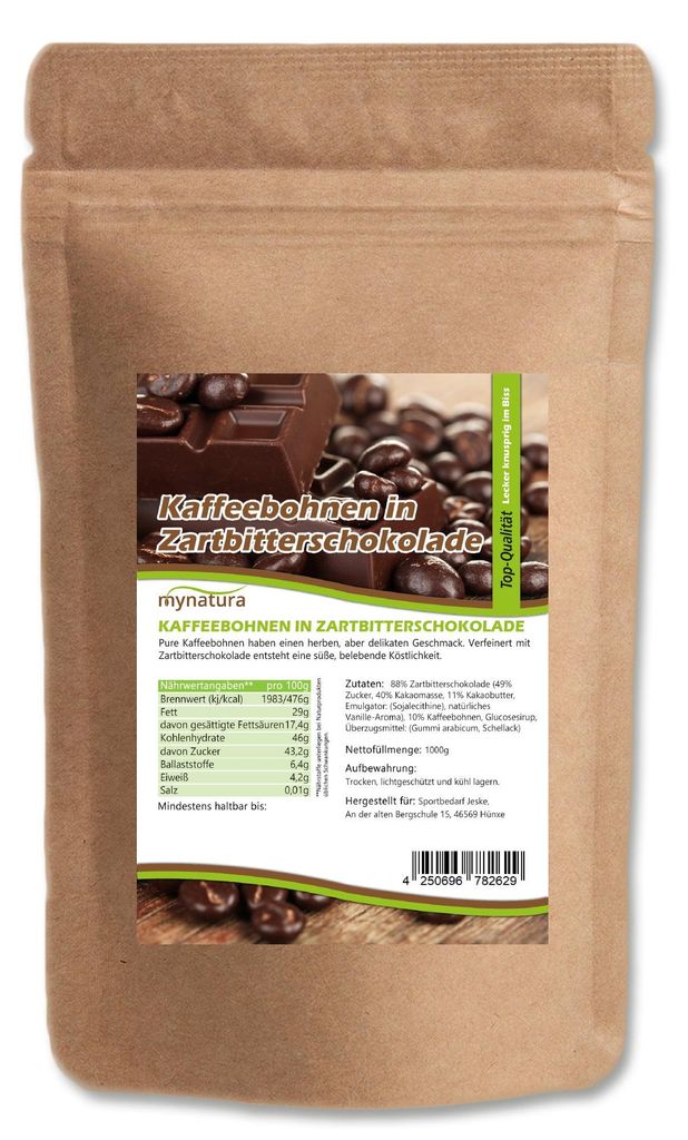 Kaffeebohnen in Zartbitterschokolade – in verschiedenen Produktbild 