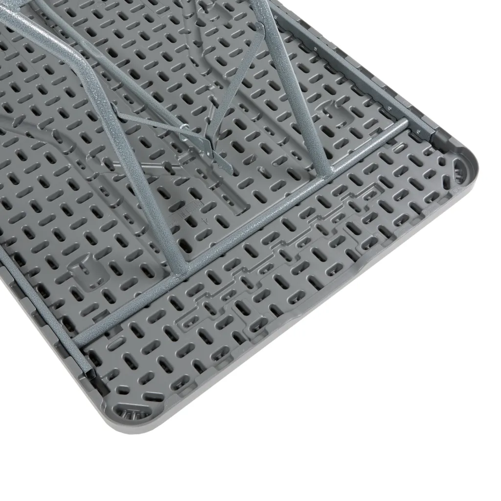 Table de jardin pliante 182 cm anthracite pour buffet et réception 8 pers - 12