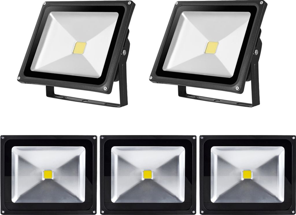 Greenmigo 5 pezzi 50W LED faretto proiettore bianco freddo Immagine del prodotto 