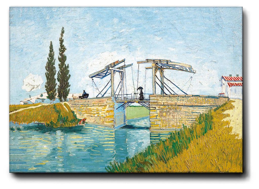 Giallobus - Brücke in Arles - Vincent Van Gogh - 70L x 50B cm - Bild - Premium Loom Canvas mit hoher Dicke