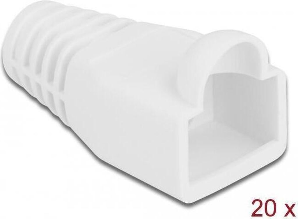 Delock Knickschutztülle für RJ45 Stecker weiß 20 Stück