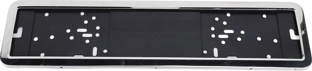 Cadre de plaque immatriculation universel Europe en inox brillant x2