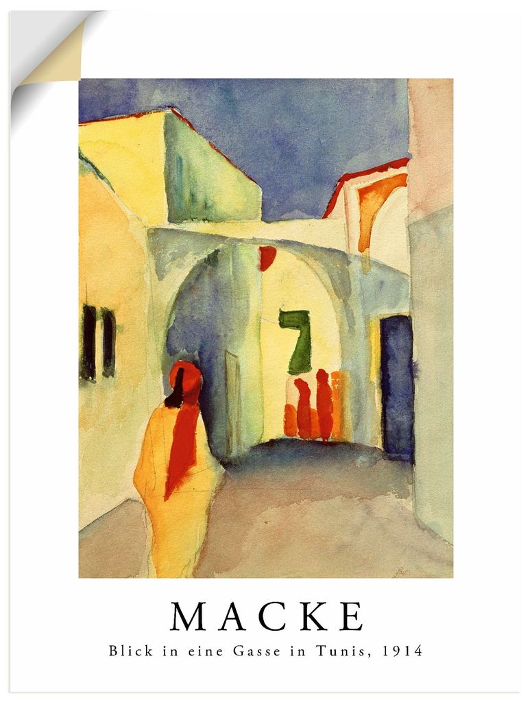 ARTland Wandbild, selbstklebend Blick in eine Gasse in Tunis Größe: 60x80 cm