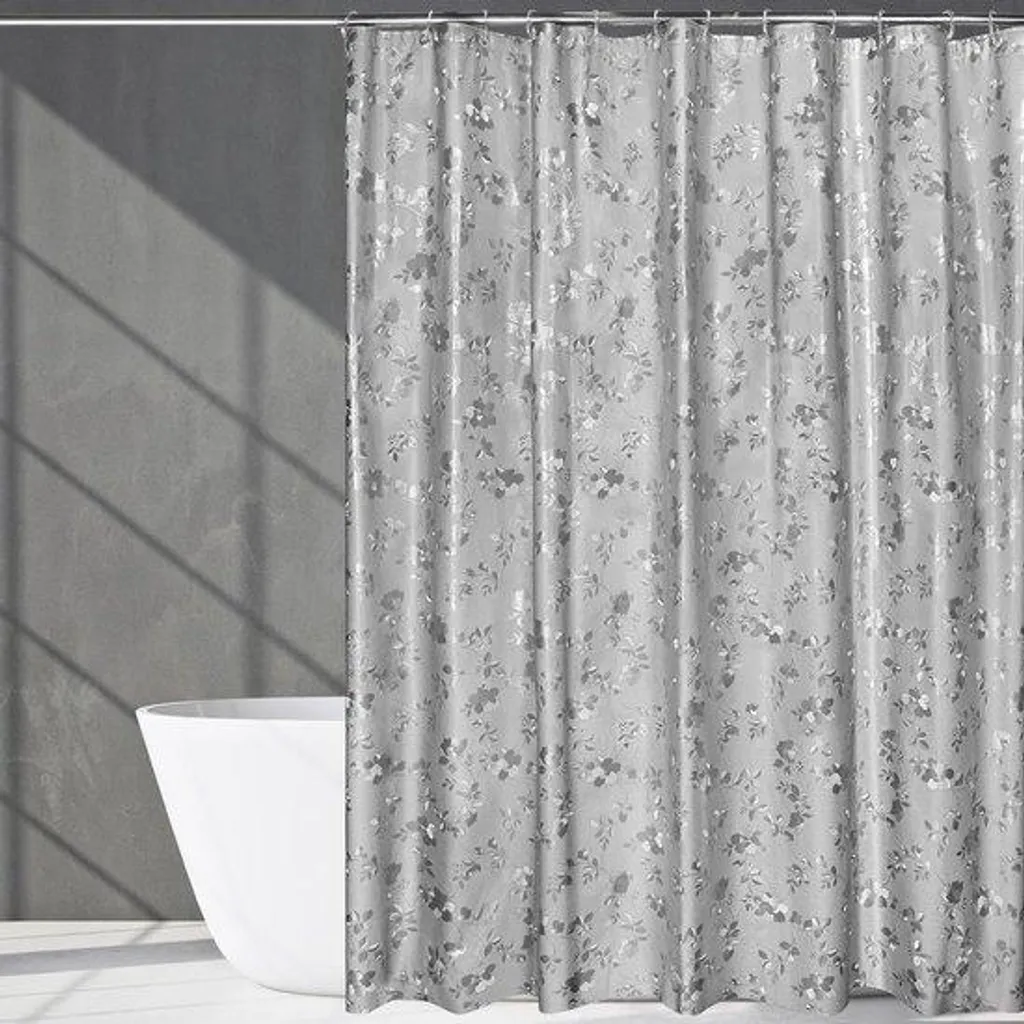 Rideau de douche anti-moisissure 183x183 cm, fini les taches noires en gris