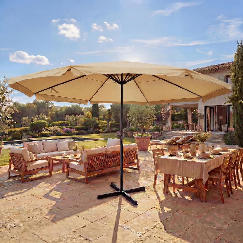Parasol Meran Pro, parasol gastronomiczny z falbaną Ø 5m Zdjęcie produktu 