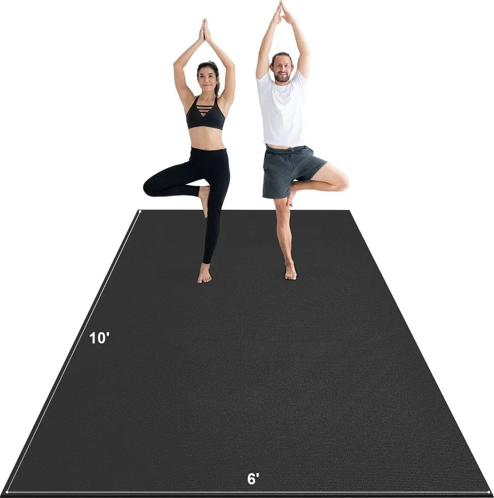 Tapis de yoga géant antidérapant haute densité pour gym et musculation