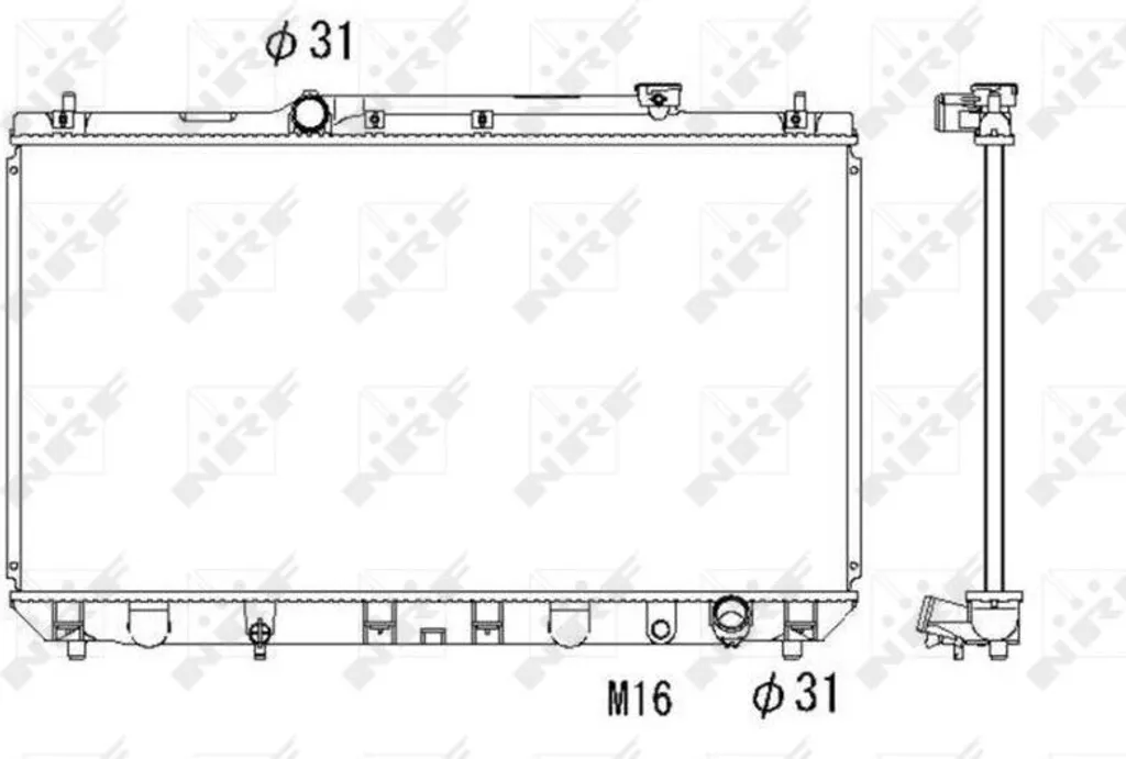 Évitez la surchauffe : Radiateur Camry V2 NRF 53307 - OE 1640003140 fiable