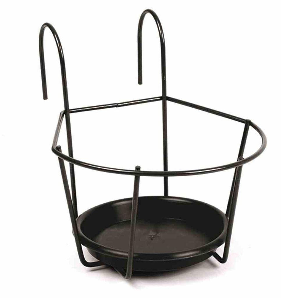 Support de pot de fleurs noir Ø 16 cm à suspendre Image du produit 