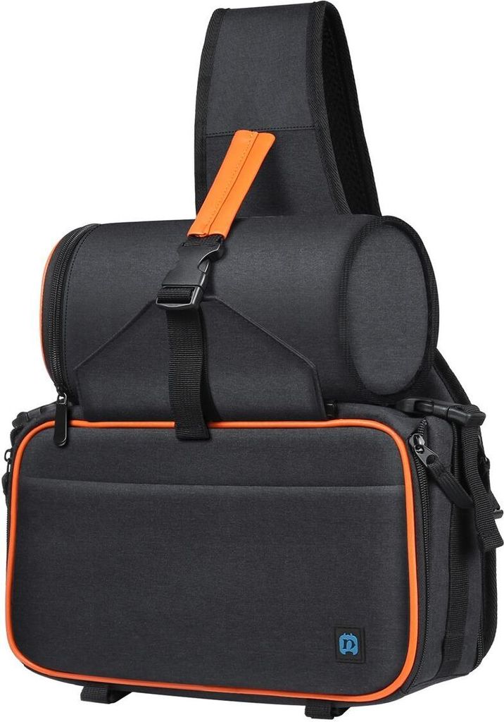 Kameratasche mit abnehmbarer Objektivtasche, separatem Tablet-/Smartphone-Fach und Stativfach