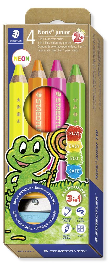 STAEDTLER Noris junior 140 3 in 1 Kindermalstift Etui mit 4 Produktbild 