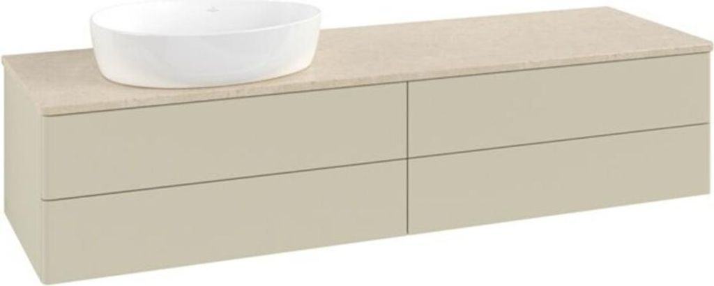 V&B Waschtischunterschrank ohne Frontstruktur -Beleuchtung Antao 160x50cm, WBP-farbe botti., si Gr m Lac