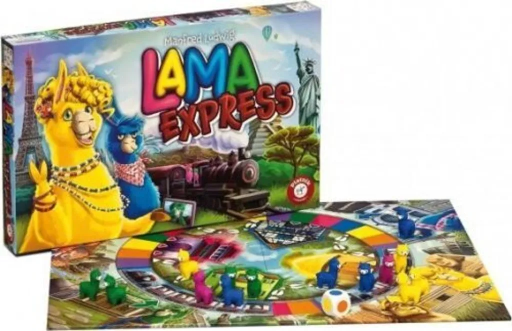 Lama Express Piatnik - Jeu de Société avec Figurines et Train Mobile