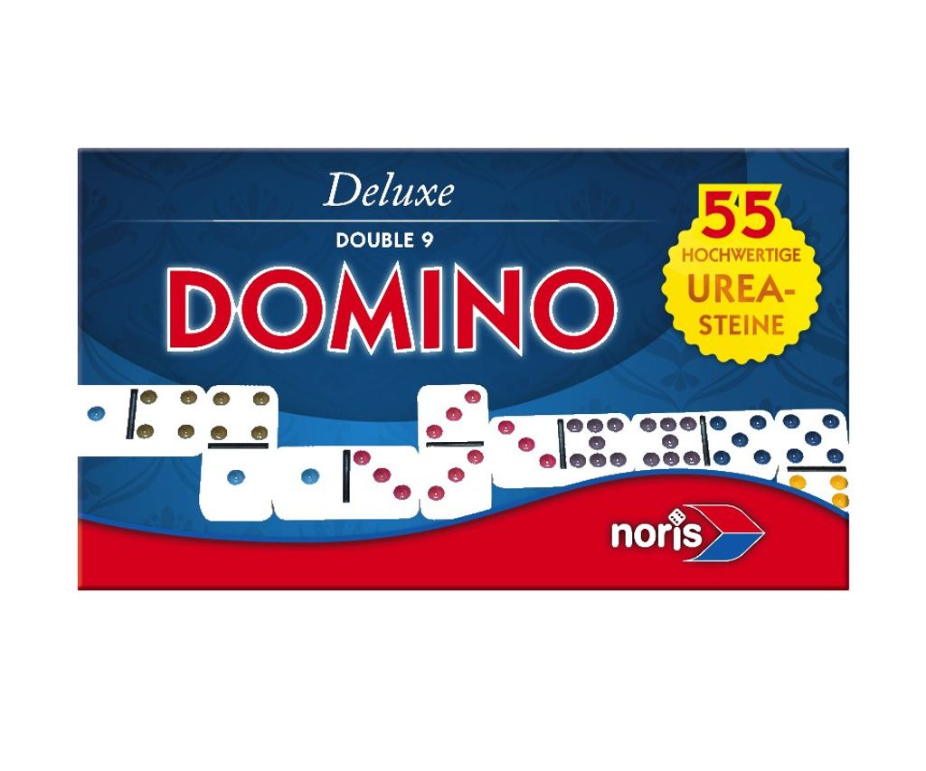 Noris Deluxe Doppel 9 Domino, Dominosteine, Legespiel, Immagine del prodotto 