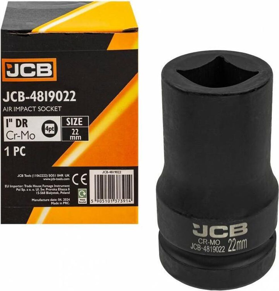 JCB | Schlagschraubereinsatz, Vierkant, 22mm, Produktbild 