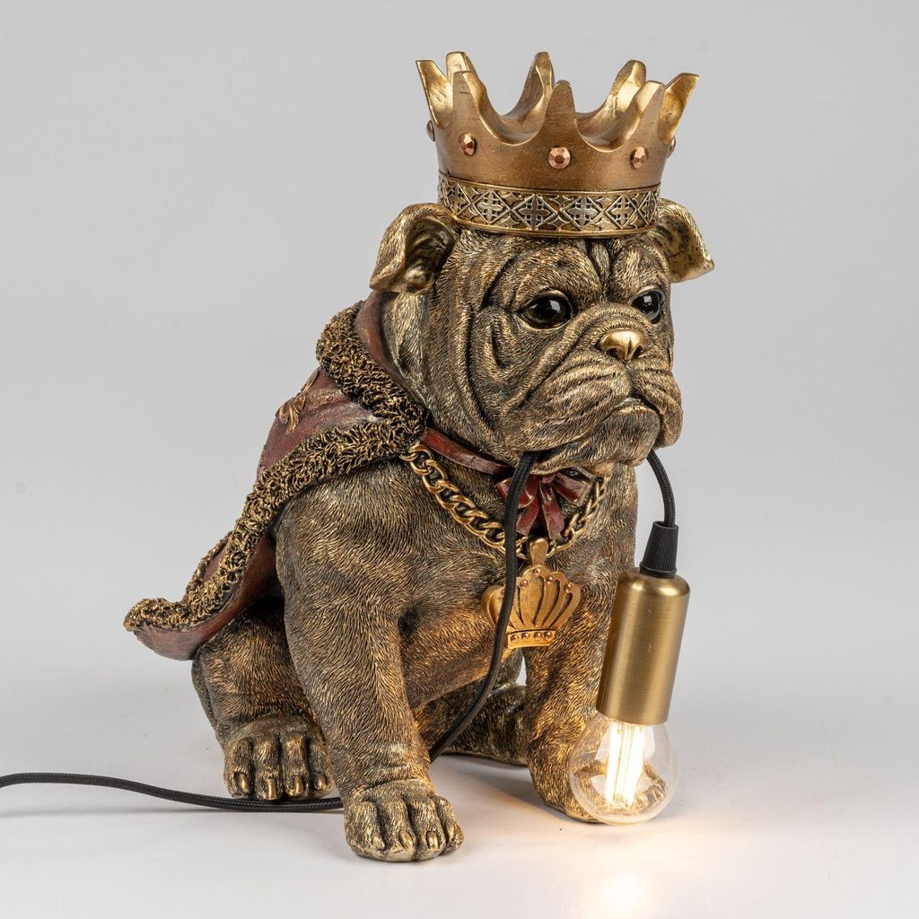 formano Tischlampe Hund 33 cm Handbemalte Tierlampe Produktbild 