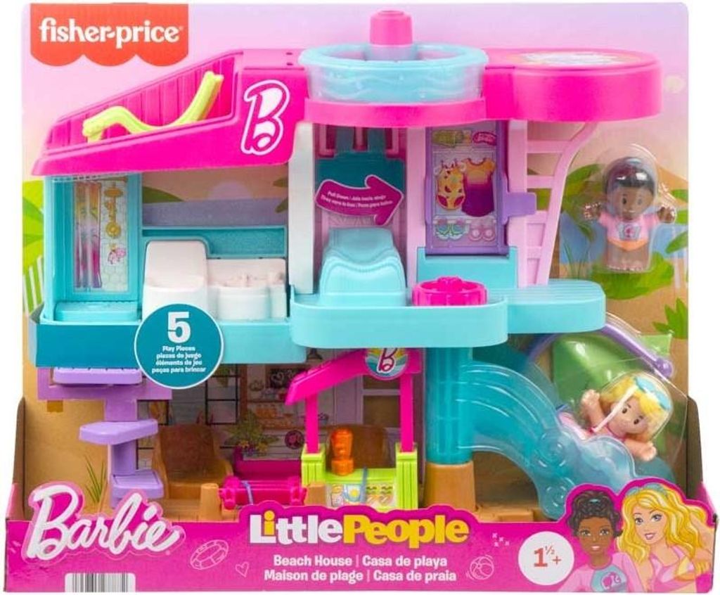 Mattel Little People Barbie Strandhaus Spielzeug für Kinder Produktbild 