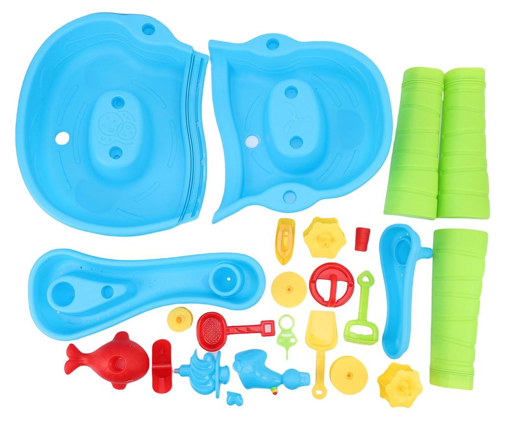 Sand- und Wassertisch für Kinder, 3 Etagen, multifunktional, groß, mit Stuhl für Strand, Hof, Zuhause