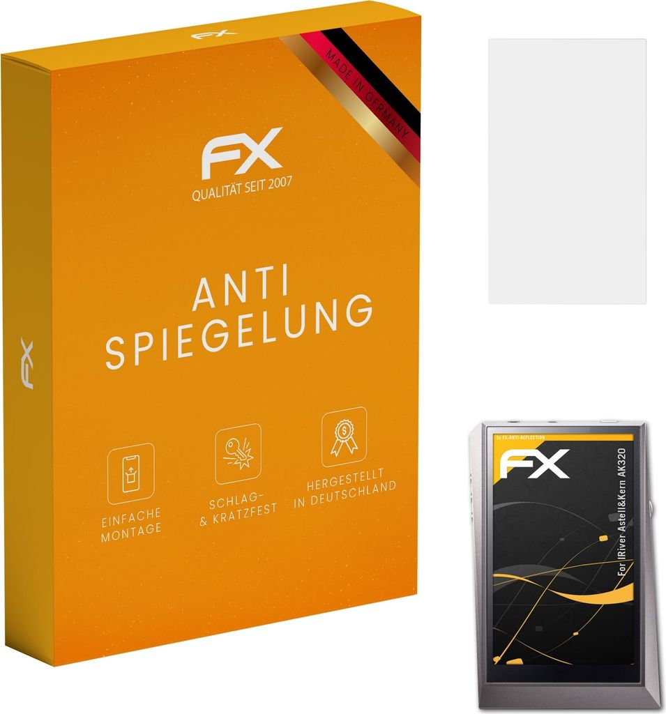 atFoliX FX-Antireflex 3x Schutzfolie kompatibel mit IRiver Astell&Kern AK320 Displayfolie