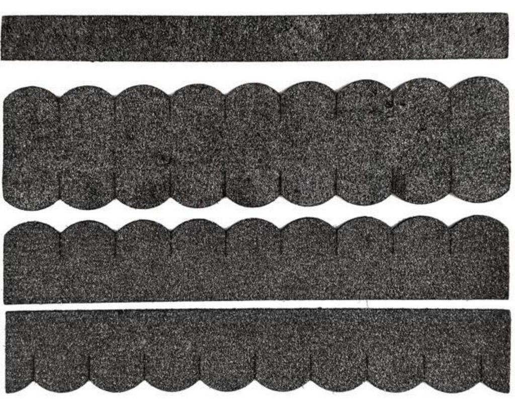 1 Set Dachschindeln Biberschwanz (33 mm + 30 cm lang) grau Produktbild 
