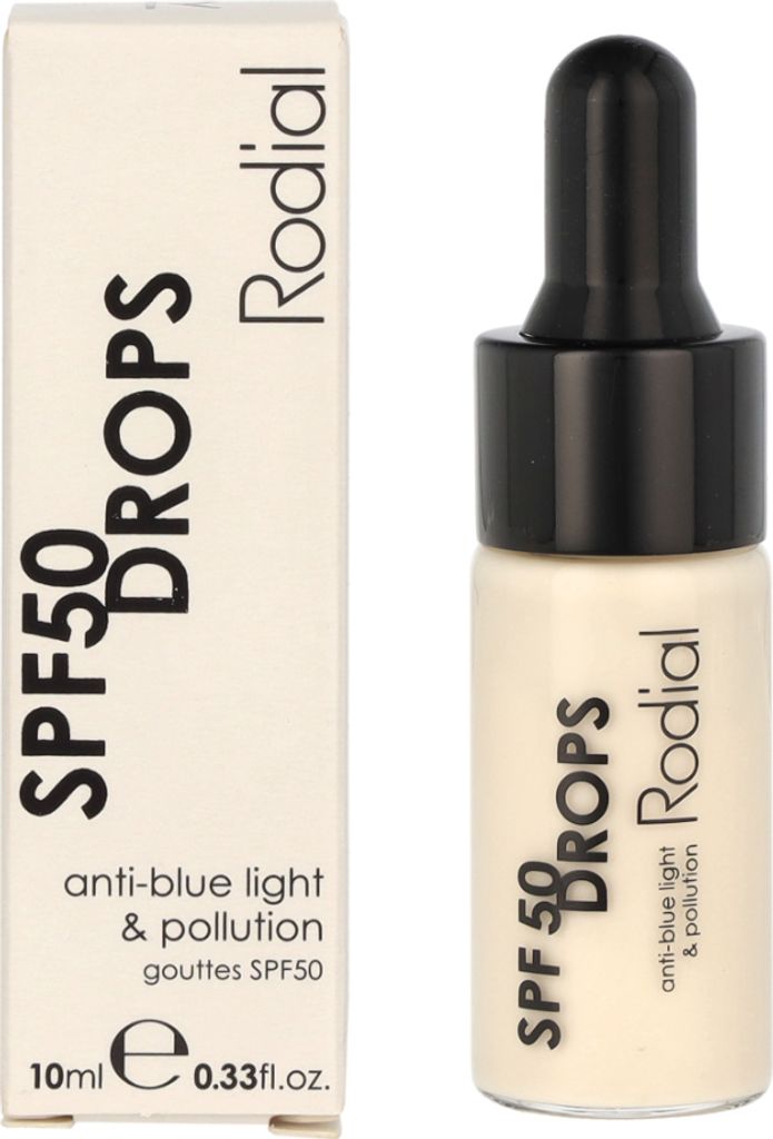 Rodial SPF 50 Drops 10ml Serum with Hyaluronic Acid and Vitamin E UVA and UVB Face Protection Skin Moisturiser Anti-Photoaging