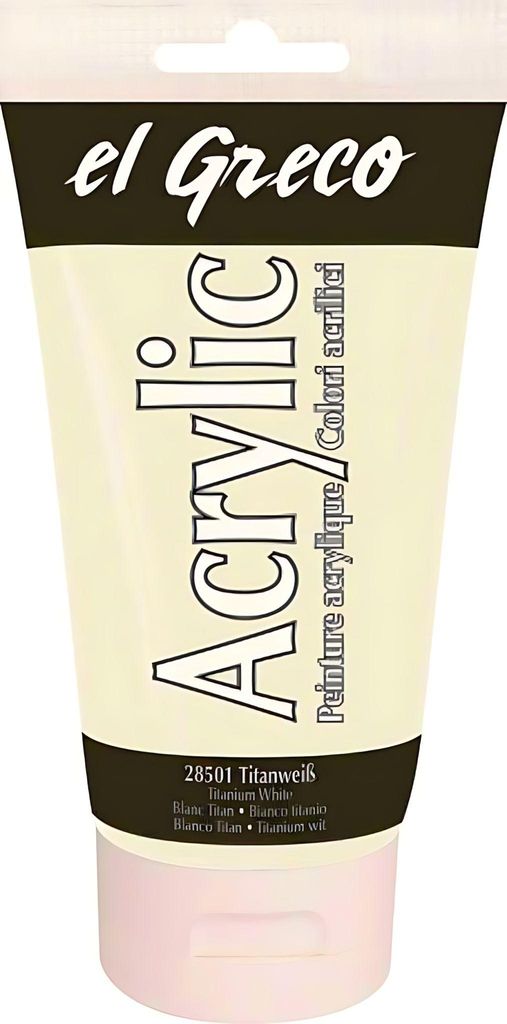 KREUL el Greco Acrylic, 150 ml, Weiß, Tube, Wasserfest Produktbild 