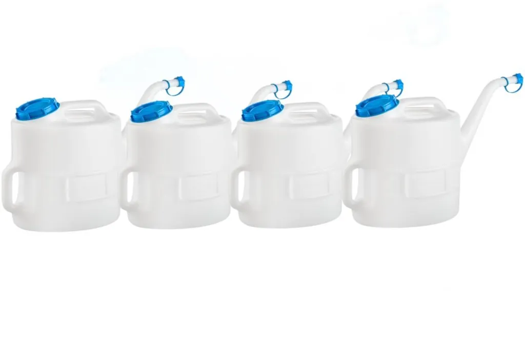 Pot d'Eau 13L avec Tuyau de Remplissage : Lot de 4 Réservoirs Alimentaires