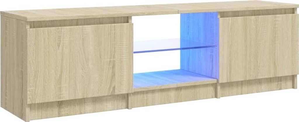 vidaXL Szafka pod telewizor z oświetleniem LED dąb sonoma Zdjęcie produktu 
