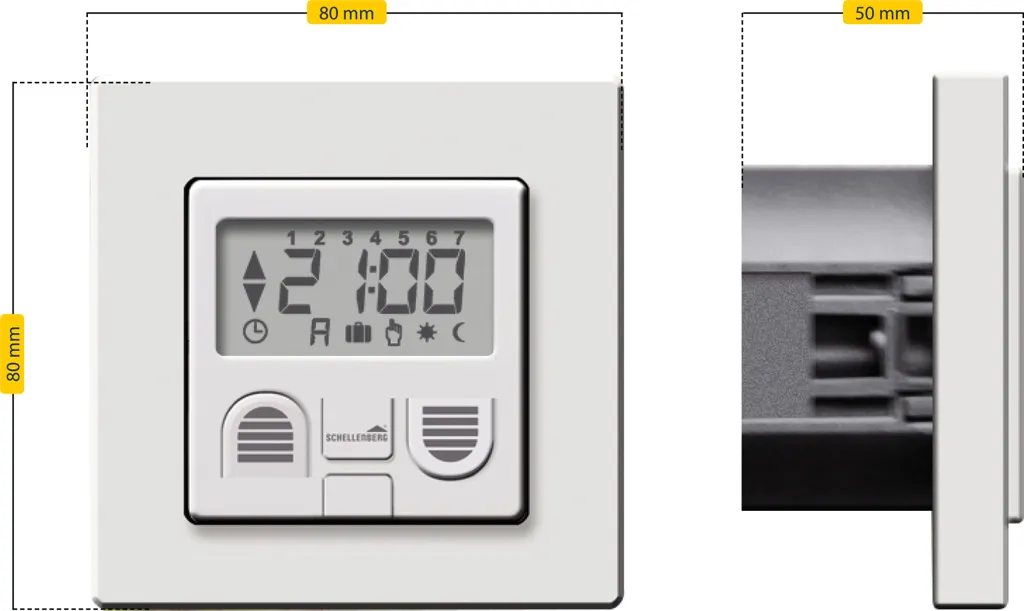 Horloge programmable PLUS Schellenberg 25572 pour volet roulant filaire - 7