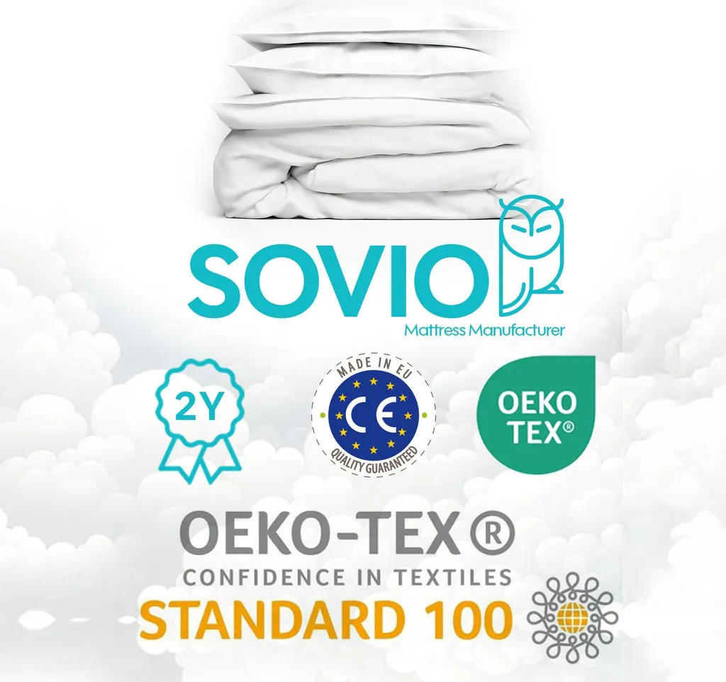 Set Letto Matrimoniale 200x220 cm SOVIO - Cotone 100% con Zip - 3