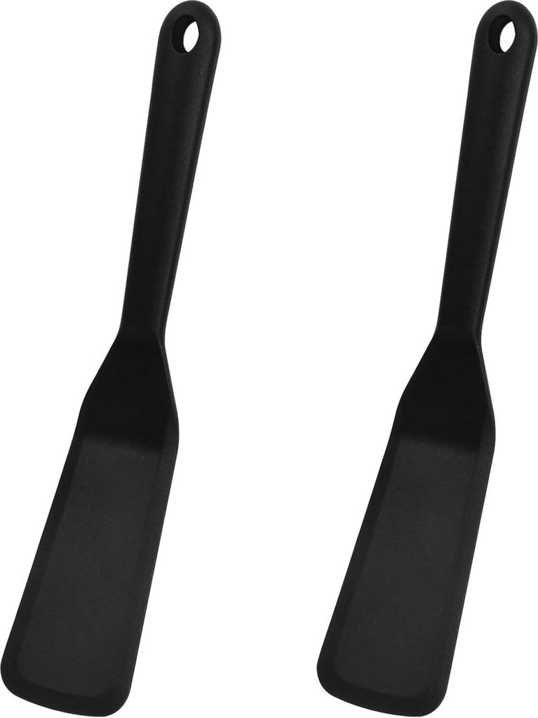 2 Stücke Pfannenwender Silikon,Antihaft Silicone Spatula,Spatula Wende,Hitzebeständig Pfannkuchen Spatula,Omelett Spatel,Mini Espatula für Koche...