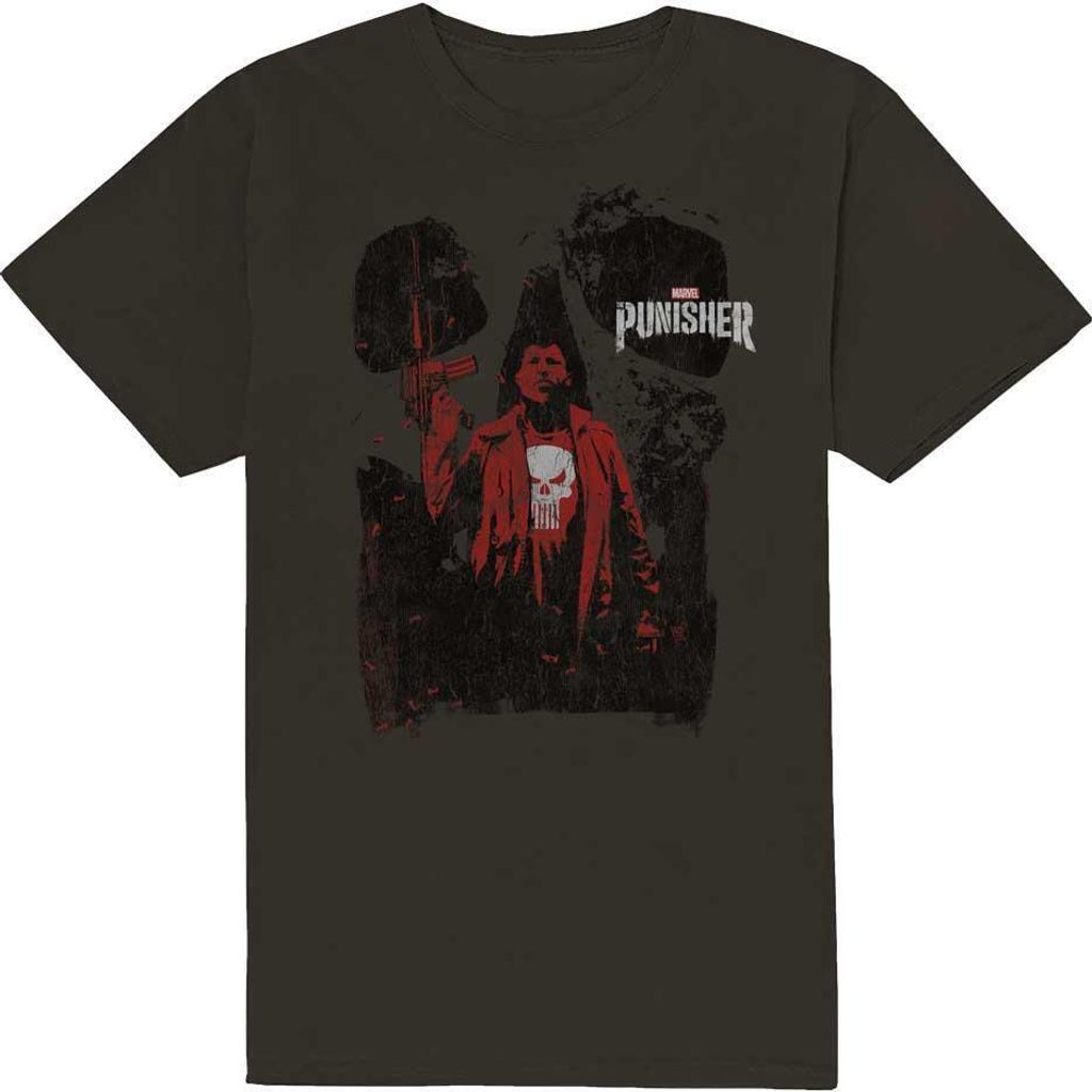 The Punisher - T-Shirt für Herren/Damen Uni RO3756 (XXL) (Anthrazit/Rot)