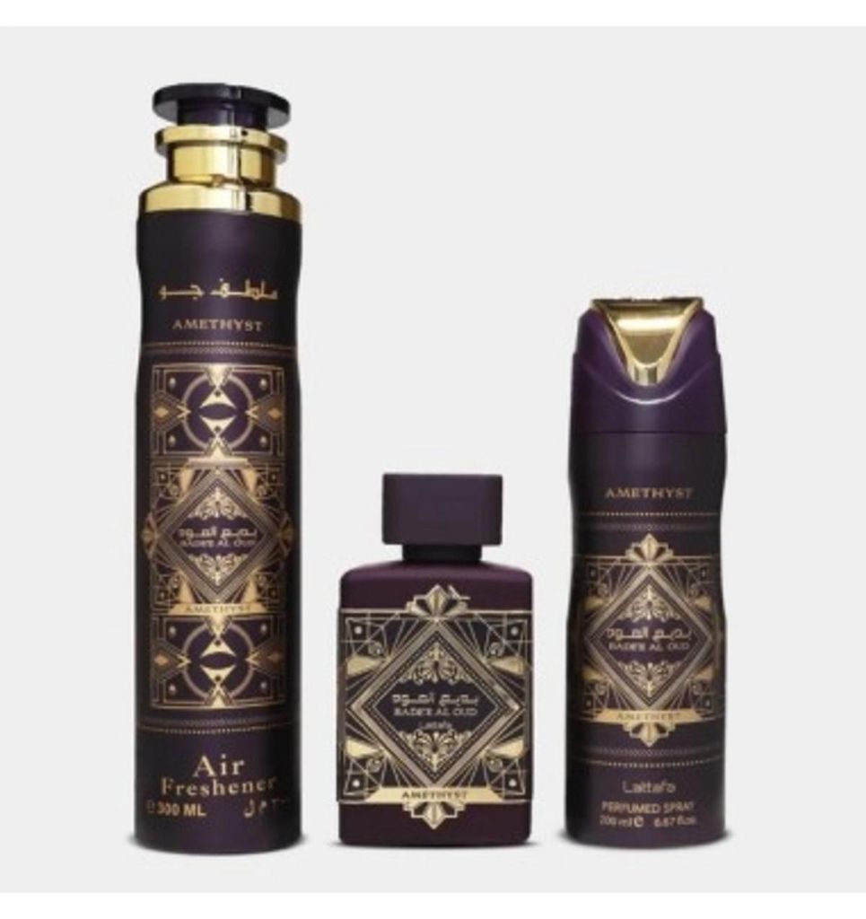 Set profumato, Lattafa Badee Al Oud Amethyst EDP 100 ml + Immagine del prodotto 