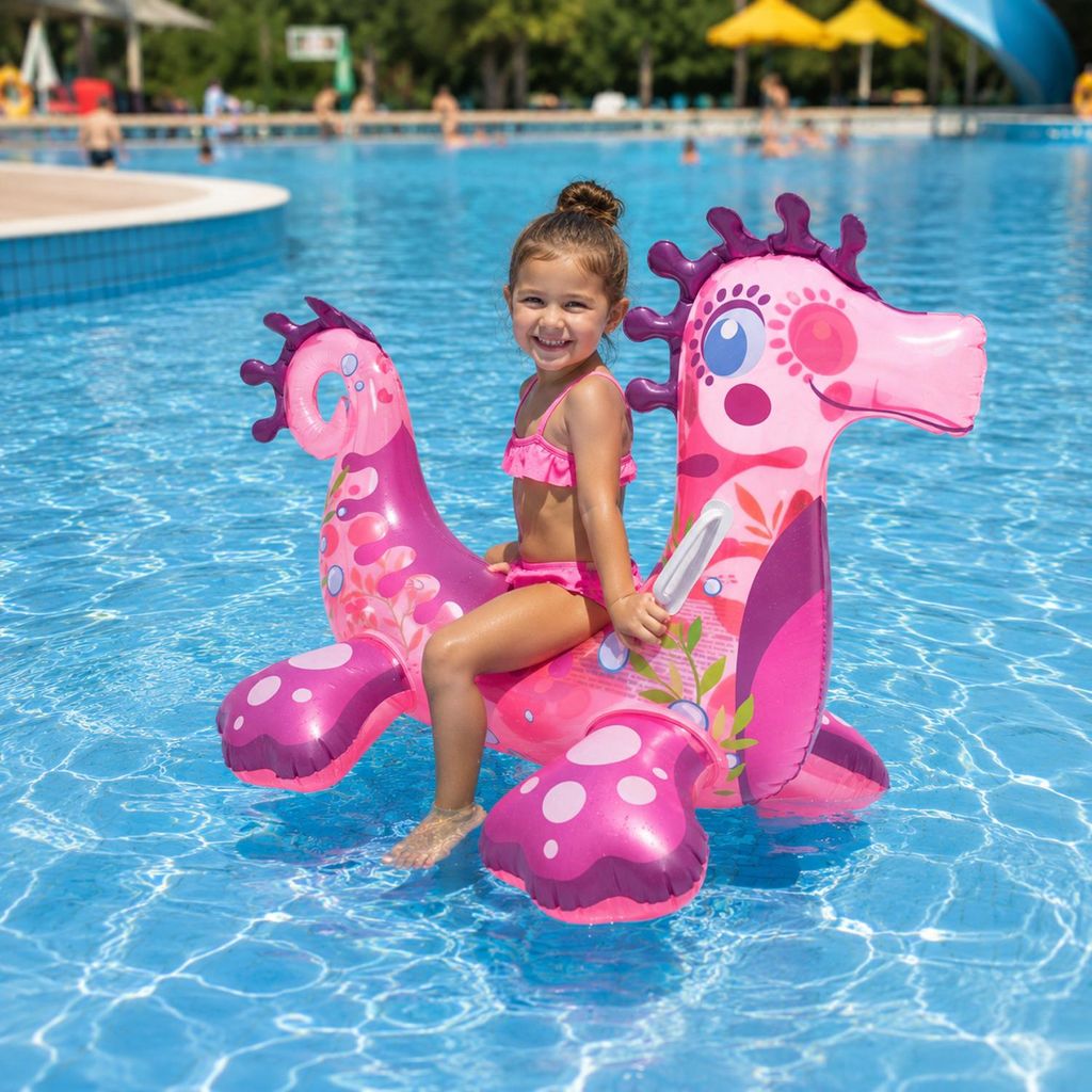 Seepferdchen Wasserspieltier aufblasbar 98x58x70 cm mit Produktbild 