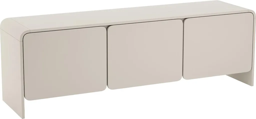 Fini le Désordre : Meuble TV Lummo 156 cm Gris Cachemire 3 Placards