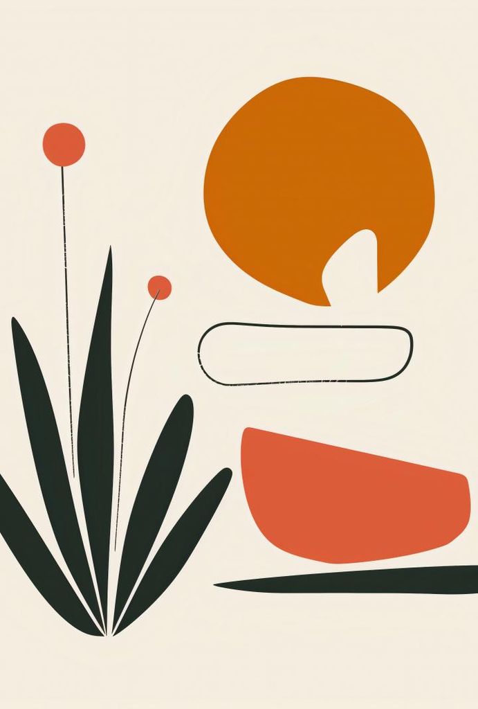 Plakat 67,5x100cm Abstraktes Zen