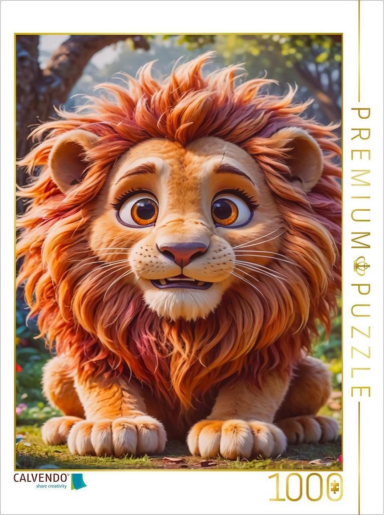 CALVENDO Puzzle Der Löwe | 1000 Teile Lege-Größe 64x48cm Foto-Puzzle für glückliche Stunden