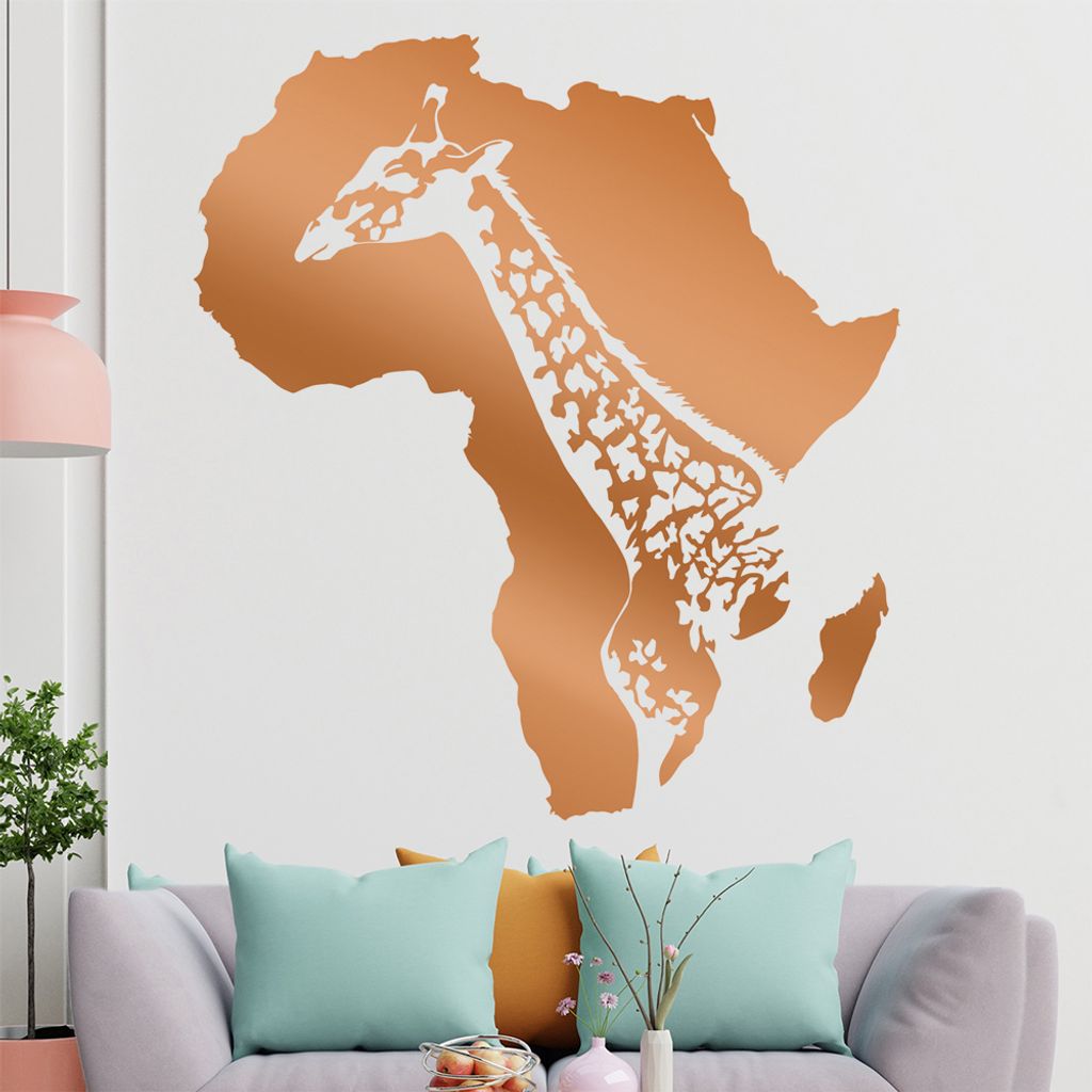 KIWISTAR Giraffe Afrika Silhouette Umriss Wandtattoo in 6 Größen - Wandaufkleber Wall Sticker - Dekoration, Küche, Wohnzimmer, Schlafzimmer, Bad...