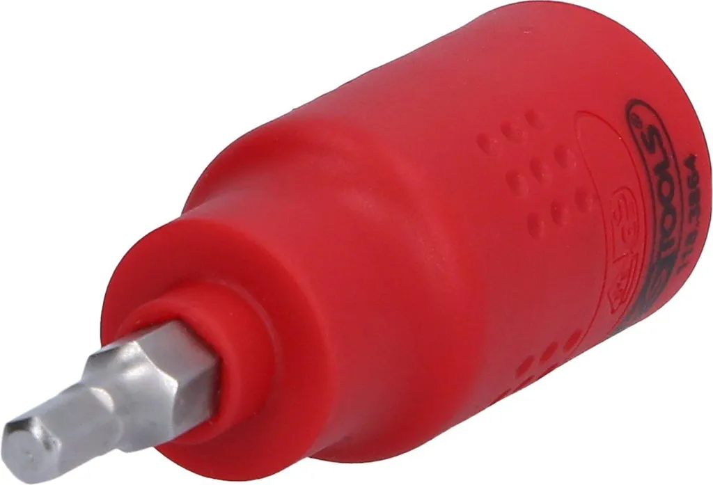 KS TOOLS 118.3864 Inserto Isolato 4mm per Bit 3/8" 60mm Lungo VDE