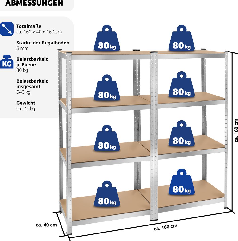 Schwerlastregal  in verschiedenen Ausführungen schnelle Produktbild 5