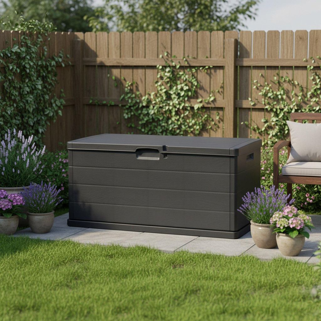 Kussenbox Alpha, antraciet, 340 liter, 118 x 59 x 57 cm Productafbeelding 