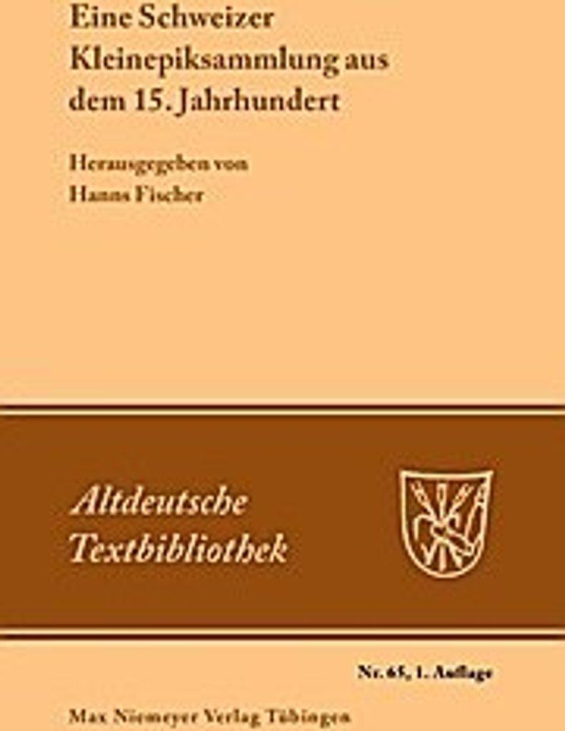 Eine Schweizer Kleinepiksammlung aus dem 15.Jahrhundert