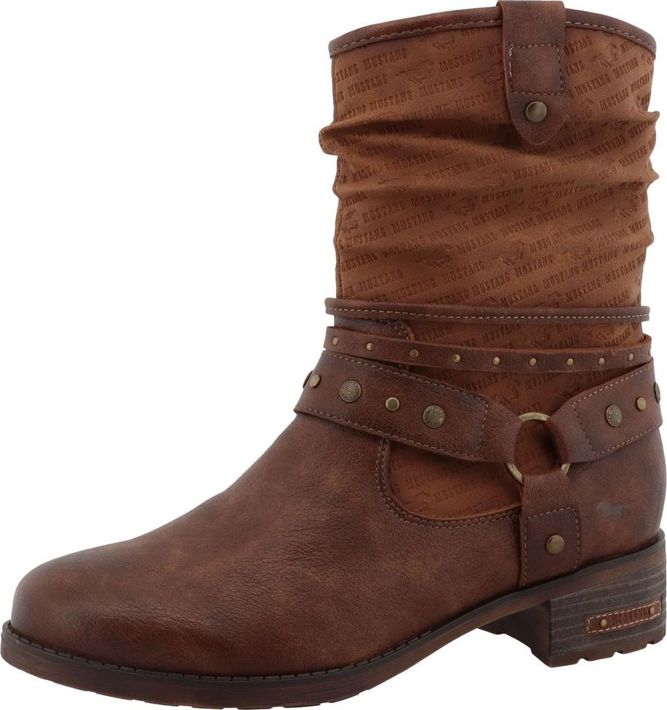 MUSTANG Damen Stiefelette 15m0182003 – Klassische Schnallen-Stiefelette, Robust & Bequem | Für Den Alltag
