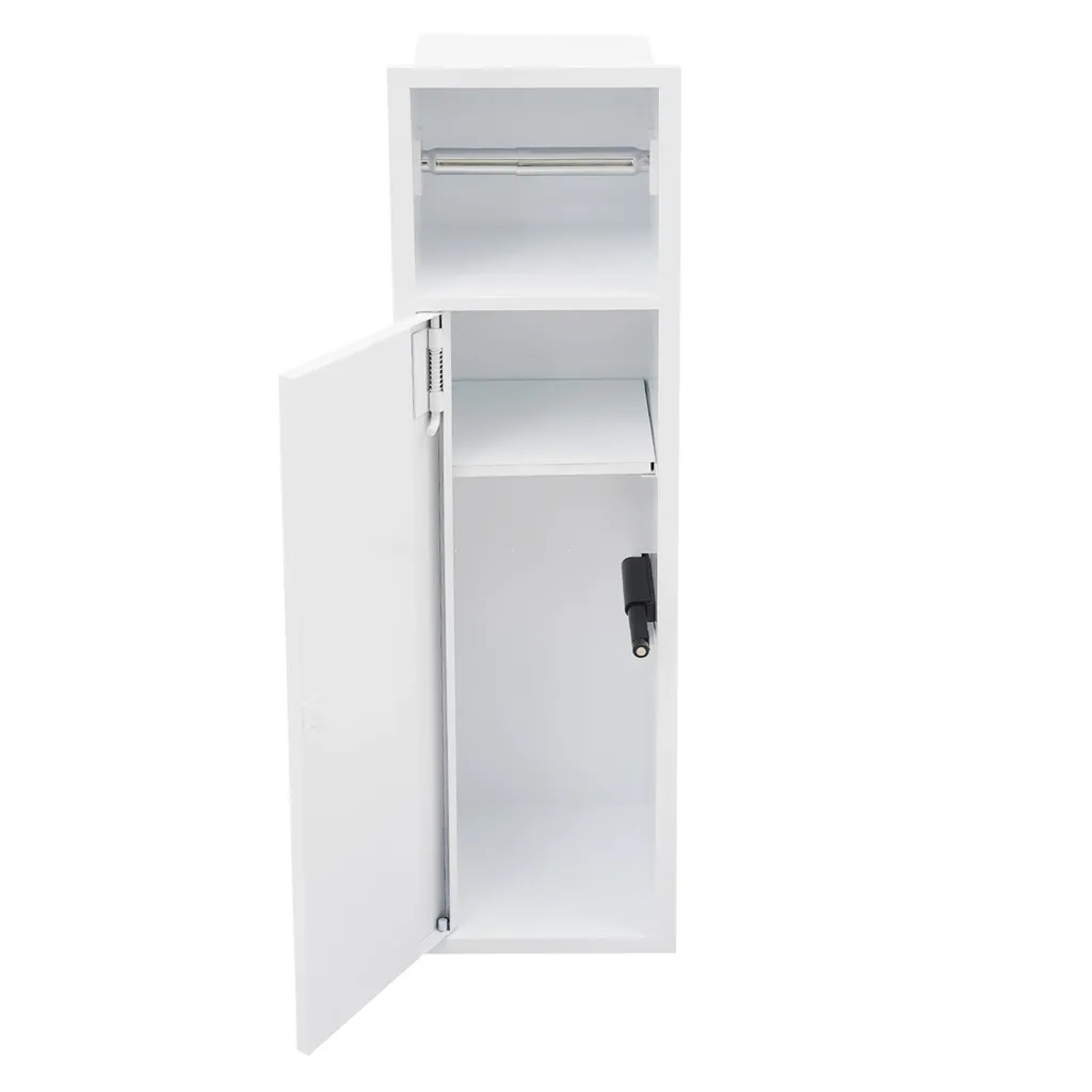 Aménagement salle de bain : Niche 63cm blanche et rangement WC mural