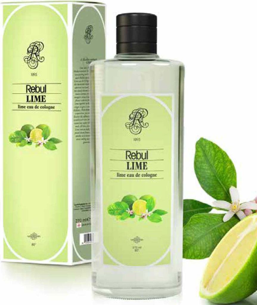 Rebul Eau de Cologne | Kölnisch Wasser für Herren Glasflasche After Shave, Cologne, Rasierwasser für Herren und Damen - Lime 250ml