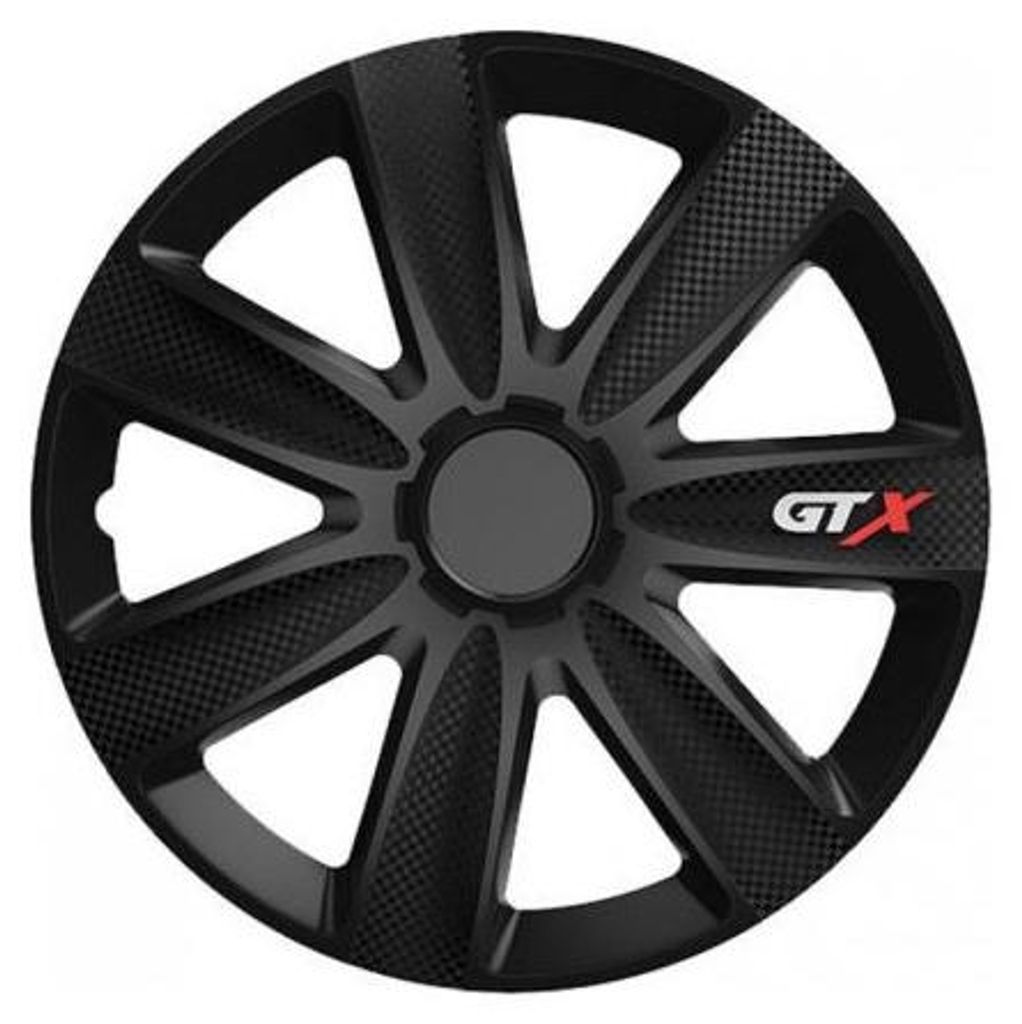 VERSACO | Radkappen Radzierblenden GTX Carbon 16" Schwarz 4tlg, Radabdeckung, Zierblenden, Zierkappen, Radblenden, Felgen